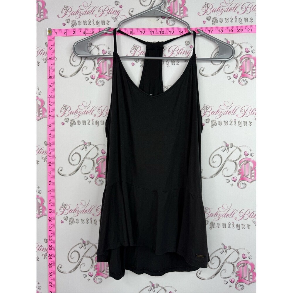 Hollister Black Racerback Peplum Tank Top